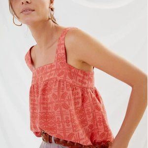 NWOT ANTHROPOLOGIE Embroidered Button-Back Tank Top Shirt